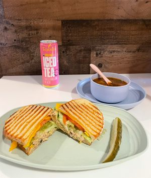 No-Tuna melt 😍 at Café Full Cup in Pittsfield