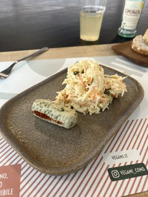 Cashew cheese and cabbage salad.  at Vegami in Como