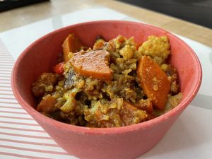 Curried vegetable bowl  at Vegami in Como