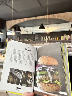 You can even read about the owner while your meal is being prepared   at Vegami in Como