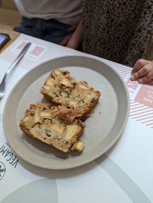 Tofu veggie cake at Vegami in Como