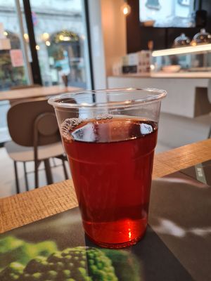 Homemade kombucha at Vegami in Como