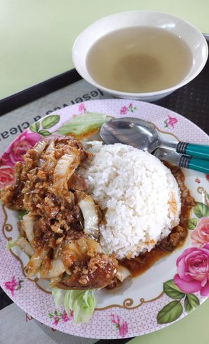 Sambal Fish Rice $5.50 at He Hua Vegetarian 荷花素食 in Central Singapore