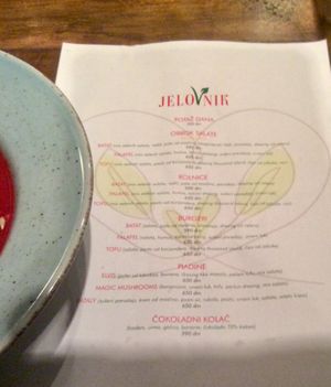 The menu, as yet only in Serby and sorry not a very good photo at VegANGELov  in Belgrade