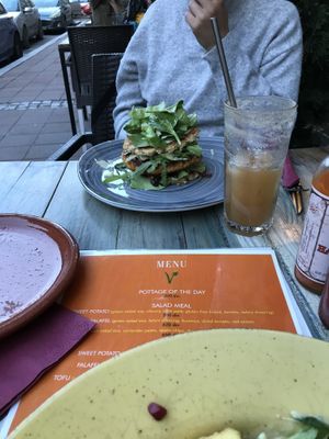 Sweet potato burger   at VegANGELov  in Belgrade