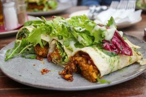 sweet potato wrap at VegANGELov  in Belgrade