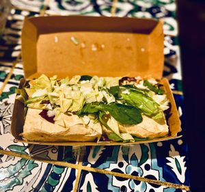 Falafel rolls at VegANGELov  in Belgrade