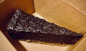 Vegan chocolate cake at VegANGELov  in Belgrade