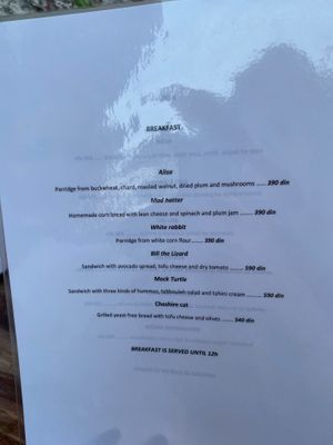 BREAKFAST MENU at VegANGELov  in Belgrade