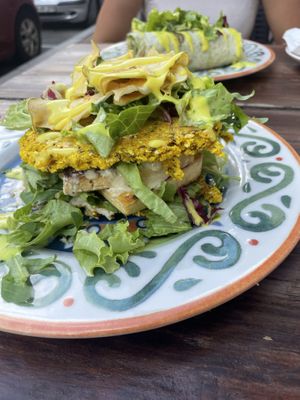 Tofu burger  at VegANGELov  in Belgrade