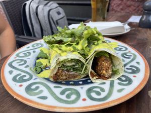 Falafel wrap  at VegANGELov  in Belgrade