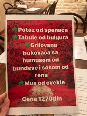 Set menu at VegANGELov  in Belgrade