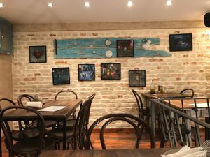 Upstairs decor at VegANGELov  in Belgrade