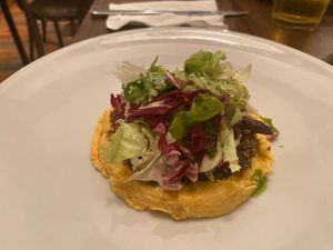 Pumpkin hummus at VegANGELov  in Belgrade