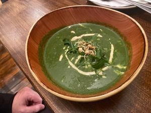 Green soup at VegANGELov  in Belgrade