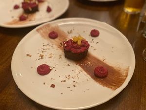 Chocolate mousse cake at VegANGELov  in Belgrade