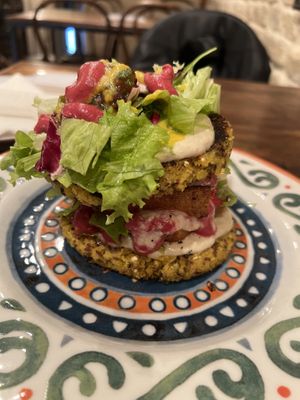 Tofu burger  at VegANGELov  in Belgrade