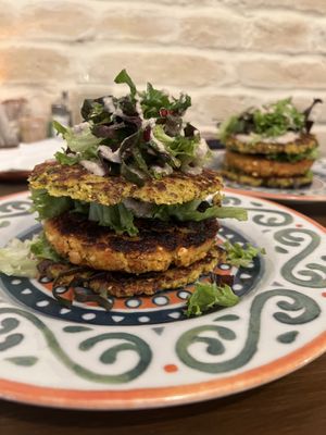 Sweet potato burger   at VegANGELov  in Belgrade