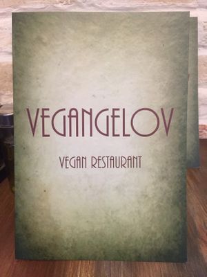 The current (fancy) menu. at VegANGELov  in Belgrade