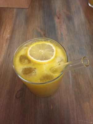 The House Mix Kombucha, lemonade and secret spices! Lovely at VegANGELov  in Belgrade