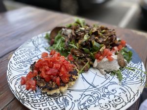 Crostini Tricolore  at VegANGELov  in Belgrade