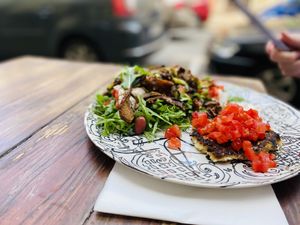 Vegan cornbread  at VegANGELov  in Belgrade