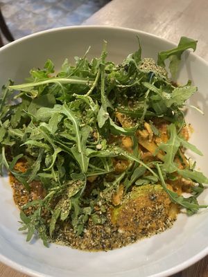 Yellow curry vegetable  at VegANGELov  in Belgrade