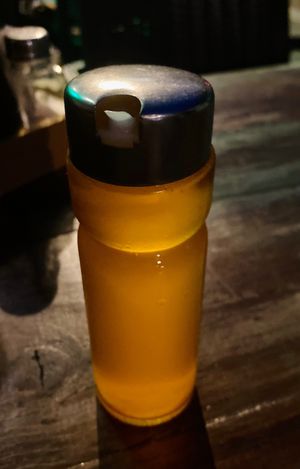 Homemade Carolina Reaper condiment at VegANGELov  in Belgrade