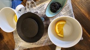 Hibiscus tea at VegANGELov  in Belgrade