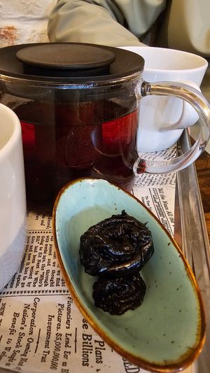 Hibiscus tea at VegANGELov  in Belgrade