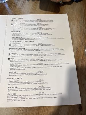 Menu  at VegANGELov  in Belgrade