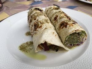 Falafel wrap  at VegANGELov  in Belgrade