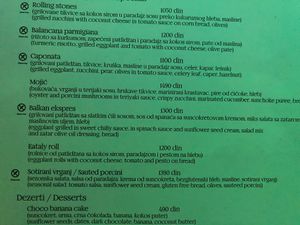 New items on the menu, night photo  at VegANGELov  in Belgrade