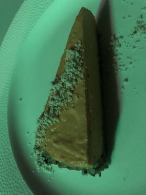 The creamy raw carrot cake goes down a treat !  at VegANGELov  in Belgrade