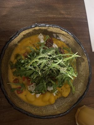 sage and pumpkin gnocchi   at VegANGELov  in Belgrade