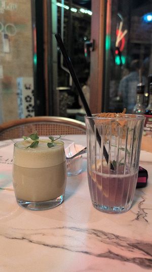 Matcha and mostly finished elderflower lemonade. Excellent service! at VegANGELov  in Belgrade