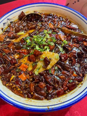 Signature Dish Sichuan Plant Based Fish with Glass Noodle at River 川之源 in Hong Kong Island