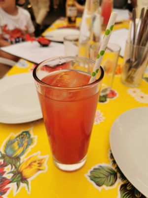 Watermelon juice at Taquería La Lupe Alameda in Sevilla