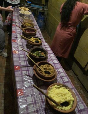 Finished curries at Priya's Cooking School in Ella