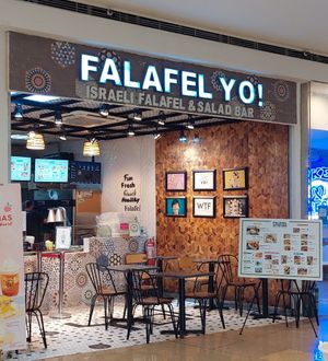 Restaurant facade. In front of Citizen & Quicksilver stores, 2nd Level SM North EDSA Annex at Falafel Yo in Quezon City