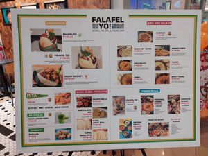 Menu as of 12/2021 at Falafel Yo in Quezon City