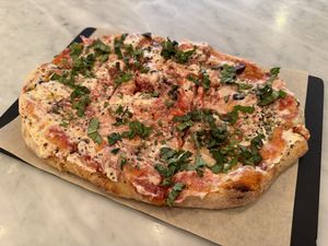 Vegan Diavola  at Gusto Pinsa Romana in San Francisco