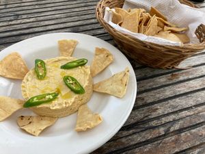 Jalapeño hummus at Las Estrellas in Tulum