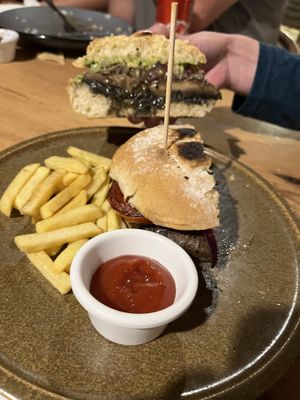Portobello burger  at Las Estrellas in Tulum