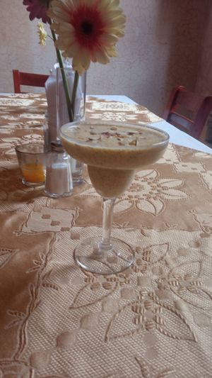 Jackfruit drink  at Indian Accent in Antigua