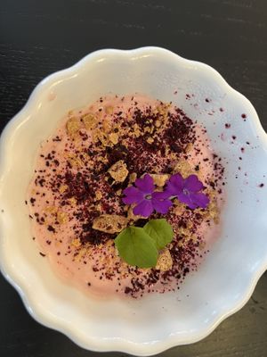 Blackcurrant posset  at Jolie Lounge & Café in Aekaeslompolo