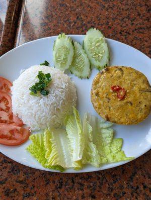 Rice with meatloaf ($10) at Thuong An lac in Honolulu