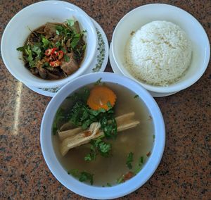 13. Rice w/ bitter melon soup & braised tofu, ham and mushroom at Thuong An lac in Honolulu