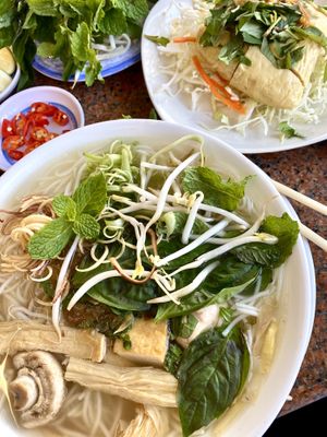 Vegan duck noodle soup   at Thuong An lac in Honolulu