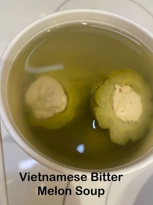 Bitter melon soup, not for everyone   at Thuong An lac in Honolulu